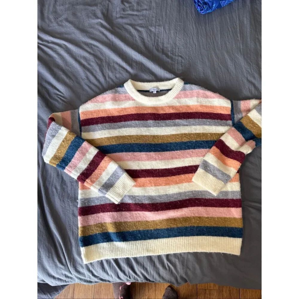 Rails Tira Striped Small Sweater Wool Alpaca Preppy Academia SZ M
